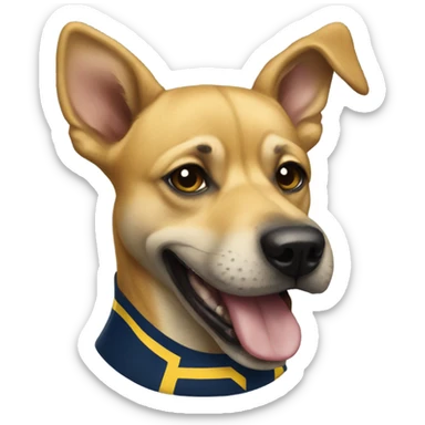 michigan fan dog sticker