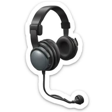 headset with microfone sticker