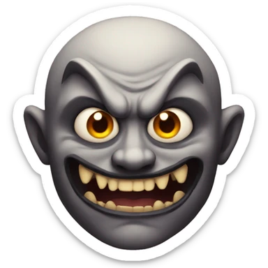 scary demon sticker