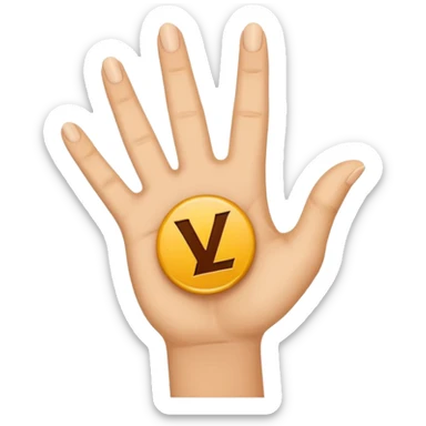 Give an emoji on live yours with the initial lv from the left hand throwing up l and the right hand throwing up v from the left thumb sticker