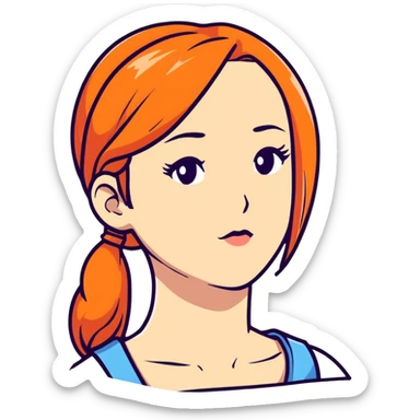 Pretty Girl side eyeing someone  sticker