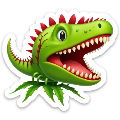 venus fly trap without a face, more realistic sticker
