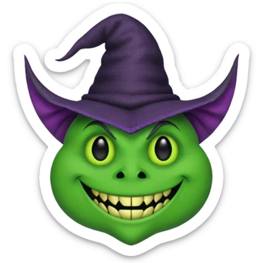 create Oogie boogie From nightmare before Christmas,maleficent and elphaba emoji from wicked. As Emojis that don’t already exists. sticker