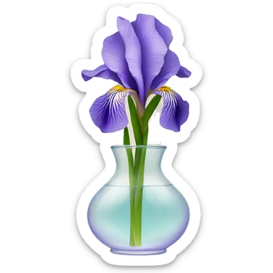 Iris flower in a vase sticker