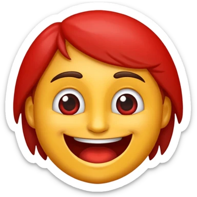 paresseux avec une crête rouge qui rigole avec lol écrit dessus sticker