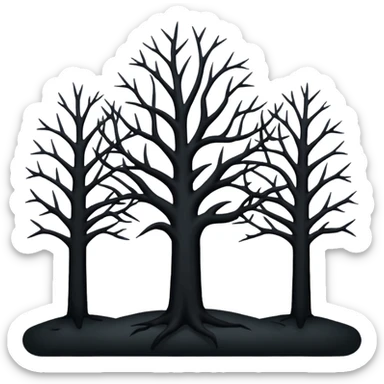 dark trees  sticker