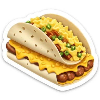 Breakfast taco sticker