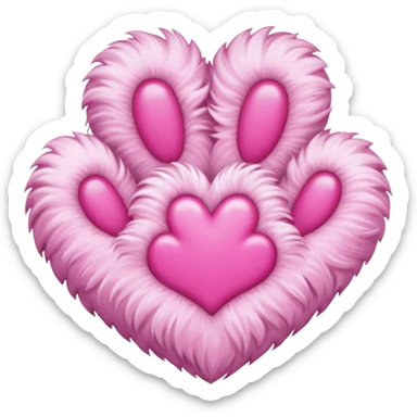 Paw heart sticker