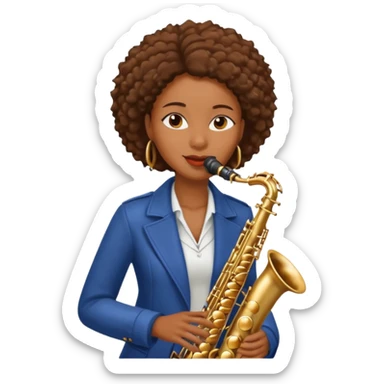 black woman Street Musician sticker