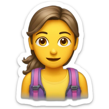 une personne donne un sac de course à une autre sticker