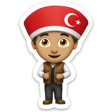 GÜL with turkey flags as Name sticker