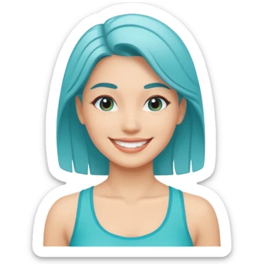 Lady aqua fit sticker