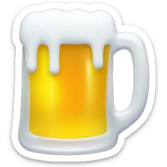 Create a flag emoji featuring a glass of beer, but in bright, neon colors sticker