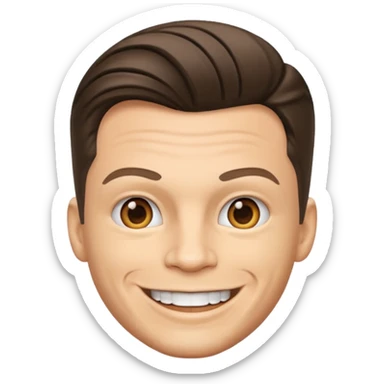 photo realistic Theo von smiling very wide sticker