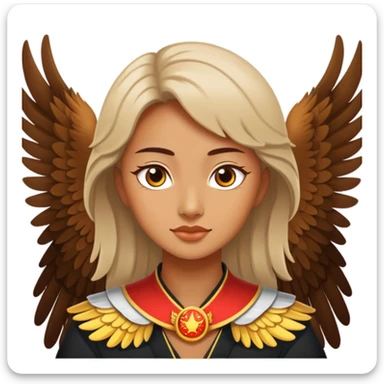 harpy, woman, eagle, wings, china sticker