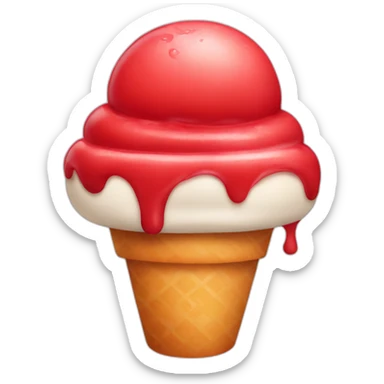 red gelato sticker