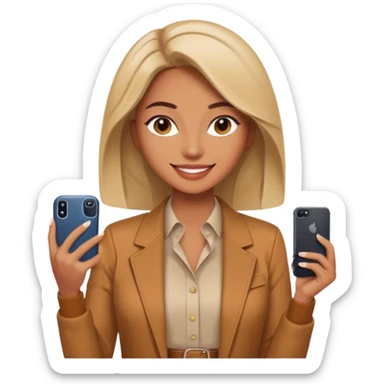 una señora entrando a mi  Instagram  para promocionar mi marca sticker