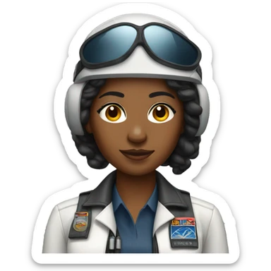 woman of color helicopter pilot sticker