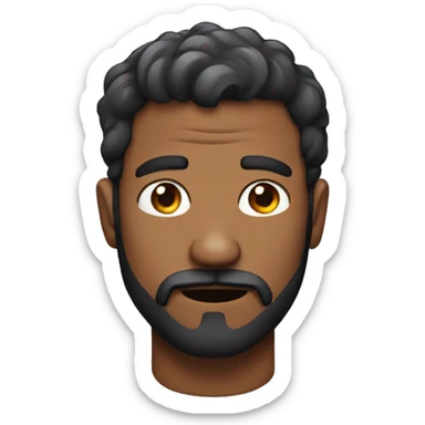 Guy with bad facial hair sticker