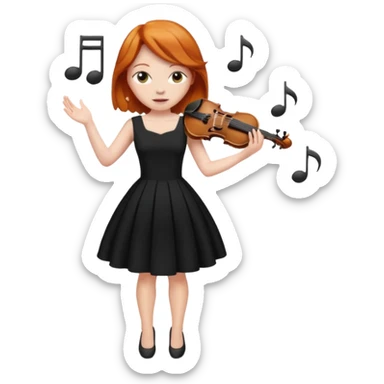 Ginger haired female conducting music sticker