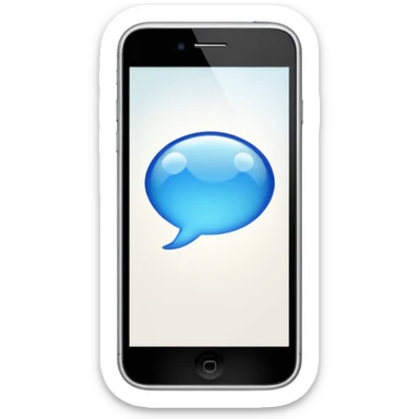 an iphone where we can see bubble speech on the screen sticker