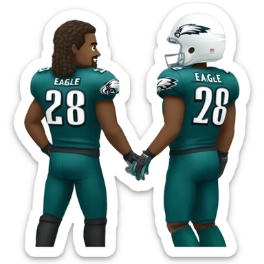 Two Philadelphia eagle football player best friends  sticker