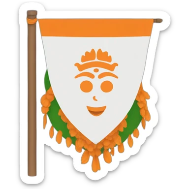 Bhagwa flag sticker