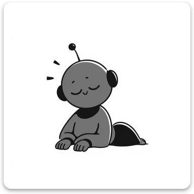sleeping robot sticker