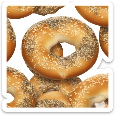 Everything bagel sticker