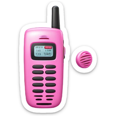 pink walkie talkie sticker