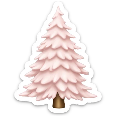 Pale Blush Pink Elegant Christmas tree sticker