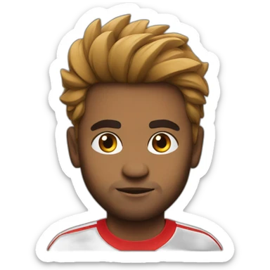 Indian south african with nice hair in Manchester united shirt sticker