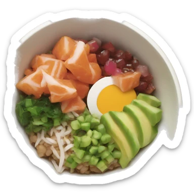 Poke bowl sticker