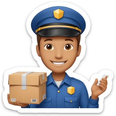 package delivery man sticker