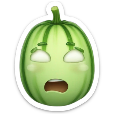 Cucumber face slap sticker