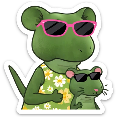 brat girl summer rat sticker