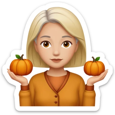 Falla adulta, no capelli bianchi e no vecchia con il pigiama sticker