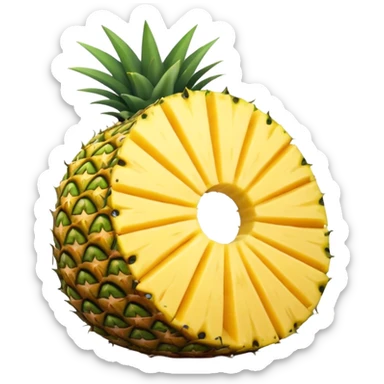 pineapple slice circular no leaves, not hollow sticker