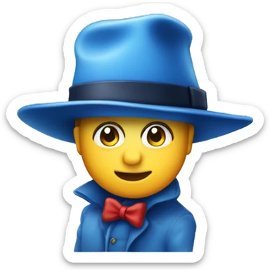 Granchio blu con cappello  sticker