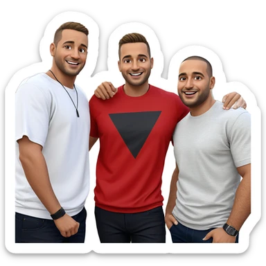 boys in casual attire sticker