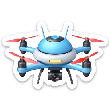 flying camera device object icon, small UFO shaped drone with camera lens, cute futuristic design, 3D cartoon, mobile game icon style, centered, clean background, no text, no watermark
 sticker