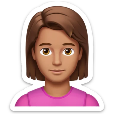 barbie merliah summers as a guy with brown har and brown eyes and tanned skin sticker