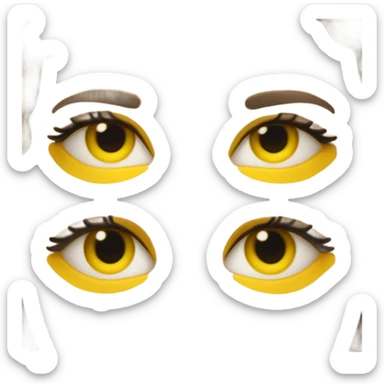 yellow eyelids sticker