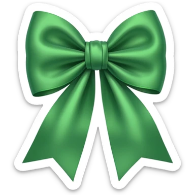 Green bow emoji imessage sticker