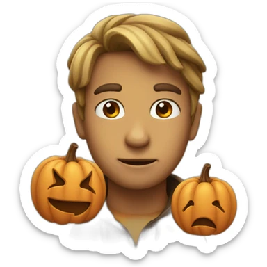 autumn nervous emoji with a smile sticker
