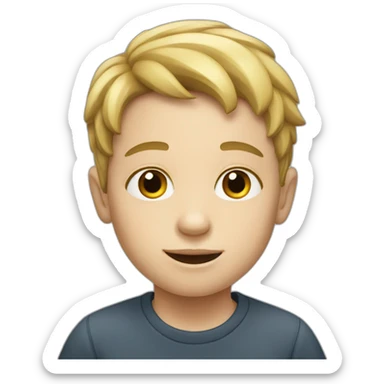 A white male child  sticker