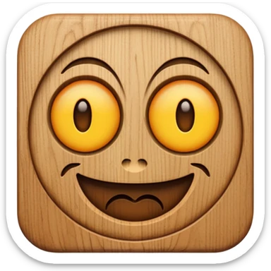 Emoji madeira sticker