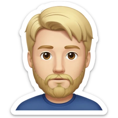 Mr Beast with blonde hair and beard sticker