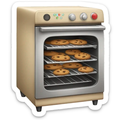 Beige oven with cookies sticker