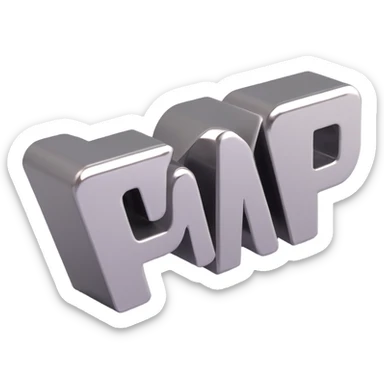 3D logo with the word 'Select', modern and bold, metallic finish, dynamic perspective, suitable for tech brand sticker